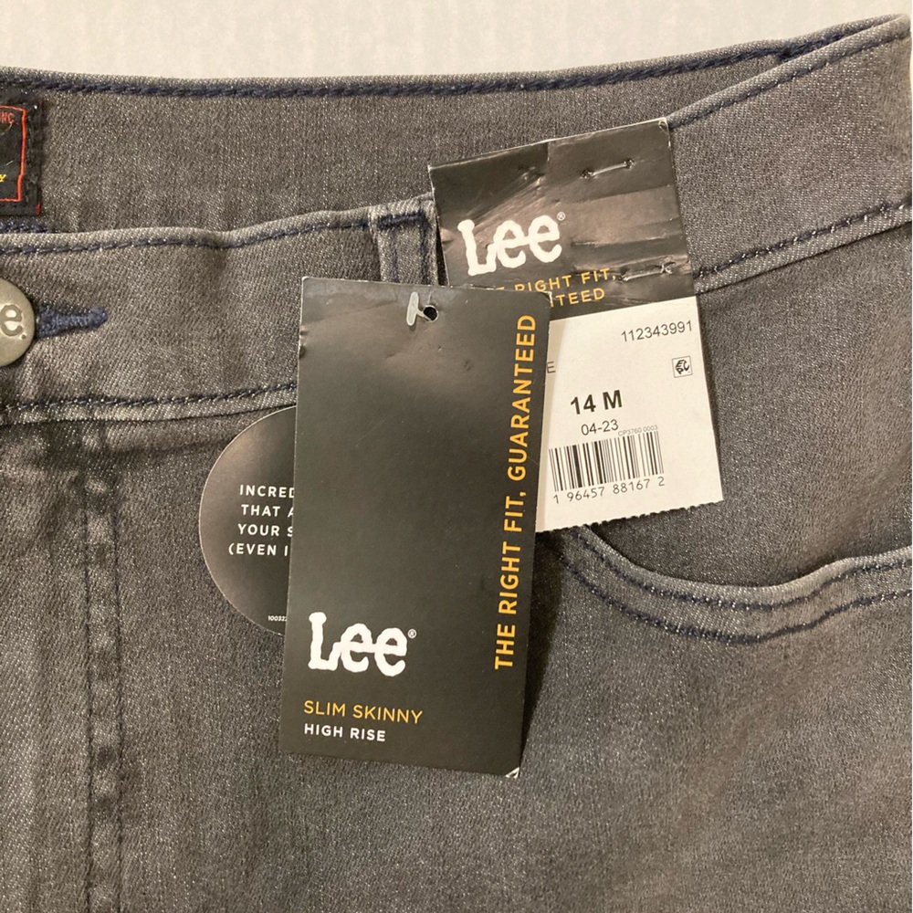 Lee | NWT Women’s Slim Skinny High Rise Gray Jeans - Picture 8 of 15